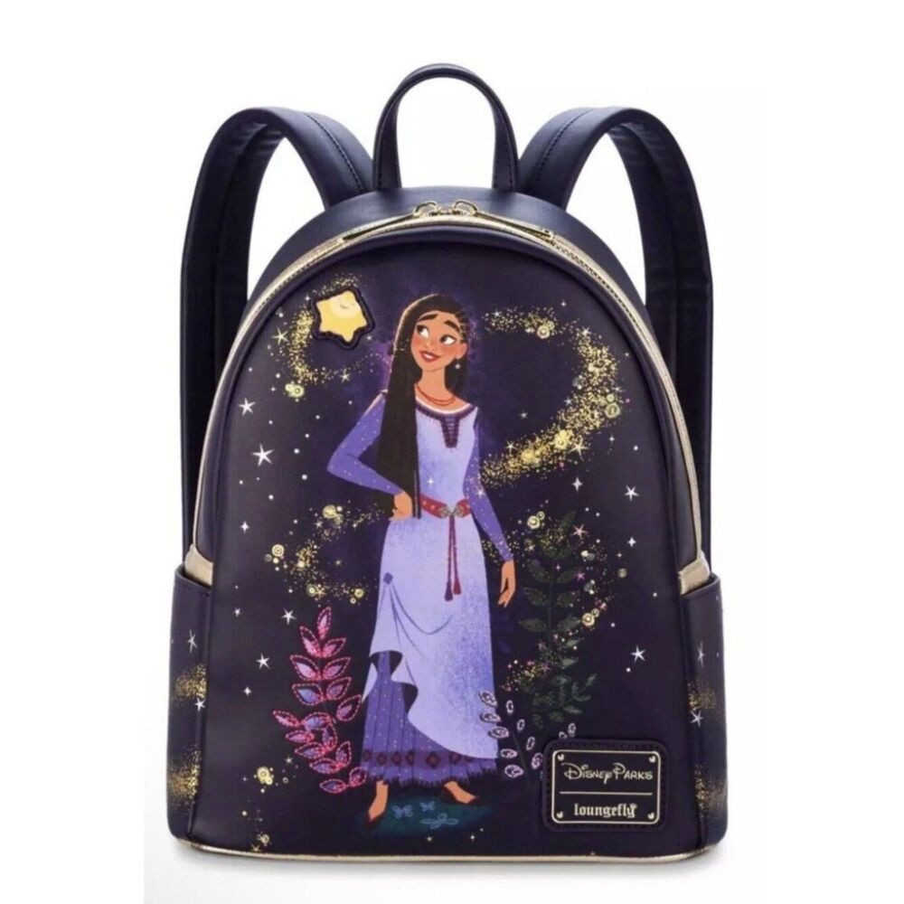 Disney Parks Loungefly Wish Movie Backpack Asha And Star Stardust NWT